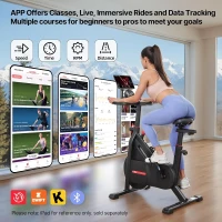 YESOUL Self-Powered Exercise Bike with Exclusive Smart App, 100-Level Magnetic Resistance, Stable Dual-Triangle Frame and 300 lb Capacity(m-2)
