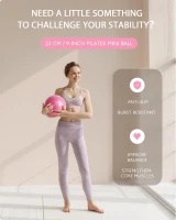 LIONSCOOL 14-inch Anti-Deformation Pilates Ring Set with Padded Handles, Mini Ball, Resistance Bands, Guide & Bag(m-5)