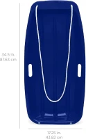 Best Choice Products 35 in Kids Plastic Toboggan Sled with Front Pull Rope and Two Handles(m-6)
