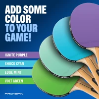 PRO-SPIN All-in-One Portable Ping Pong Set - Retractable 72"" Net for Any Table, 4 Paddles, 6 Balls and Carry Case - Family-Friendly Table Tennis Gift(m-8)