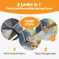 JUMPZYLLA Outdoor Trampoline with Enclosure & Ladder — 8FT to 16FT | ASTM F381-16 Certified | Anti-Rust Coated Frame(m-7)