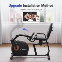 MERACH Recumbent Exercise Bike with Bluetooth & App Connectivity — LCD Display, Heart-Rate Handles, Magnetic Resistance (S08/S23)(m-8)