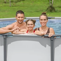 Bestway Steel Pro MAX 2-Pack Above-Ground Round Pool Set — 14 ft x 48 in Metal Frame with 1,000 Filter Pump, Ladder & Cover(m-7)