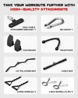 GOIMU WM1 Wall-Mounted Cable Station — 17-Position High & Low Crossover with Removable Footplate for Home/Garage Gyms(m-6)