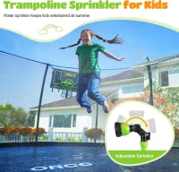 ORCC Heavy-Duty Trampoline (8–16 ft) – 1200 lbs Capacity, ASTM & CPSIA Tested, Basketball Hoop, Sprinkler, Spiral Ground Stakes, Extra Materials for Safety(m-7)