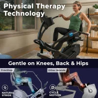 Teeter FreeStep Recumbent Cross Trainer — Zero-Impact Physical Therapy Stride, Total-Body Stepper, 350 lb Capacity, Free Trainer App(m-2)