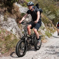 KEBIKO 1000W Peak Folding Electric Bike with Removable 48V 20Ah Battery, 30+ MPH, 80-Mile Max Range, 20"" Fat Tire Foldable E-Bike for Adults(m-9)