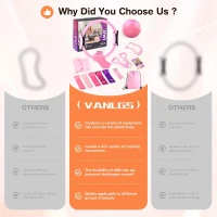 13-Piece Pilates Home Kit with 13-inch Ring, 10-inch Exercise Ball & Multi-Level Resistance Bands – Complete TPE Pilates Set for Beginners and Advanced(m-7)