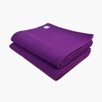 Yogikuti Iyengar Thick Handwoven Cotton Yoga Blanket Set of Two – Premium Support for Restorative Yoga, Meditation & Pranayama (Purple)(m-1)