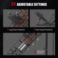 SPART 5-in-1 Leg Press & Hack Squat Combo with Linear Bearings, Adjustable Hack Squat/Calf Raise, Commercial Weight Storage and Band Pegs(m-5)