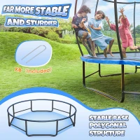 BCAN Recreational Trampoline with Safety Enclosure & Ladder — 8ft/10ft/12ft/14ft/15ft/16ft | ASTM F381-16 Certified | Outdoor Trampoline for Kids & Adults(m-3)