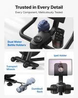 MERACH Exercise Bike with Exclusive App, Low-Noise Magnetic Resistance, 300 lb Capacity, Tablet Mount & Fitness Courses(m-8)