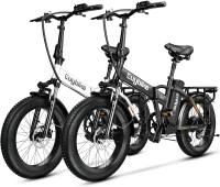 1000W Foldable Electric Bike with 48V 20Ah Removable Battery, 30+ MPH, 80-Mile Range, 20"" Fat Tires — Adult E-Bike for Commute, Beach & Snow(m-1)