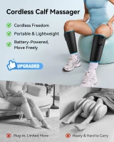 FIT KING Cordless Rechargeable Calf Massager — Portable 360° Leg Compression with 6 Intensities & 3 Modes(m-2)