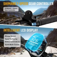 TST Electric Bike for Adults — 750W (1500W Peak) Motor, 28 MPH, 48V 25Ah Removable Battery, 20"" Fat Tires, Hydraulic Suspension, 7-Speed (Up to 100 Mile Range)(m-5)