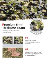 Abahub 6mm EVA Foam Boat Flooring — Non-Slip Camouflage Traction Pad, Self-Adhesive & Trimmable(m-3)