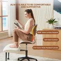 Bestier Contemporary Bentwood Meditation Chair with Wider Back Support, 360° Swivel and Height Adjustment for Cross‑Legged Seating, Supports up to 300 lbs (White)(m-4)