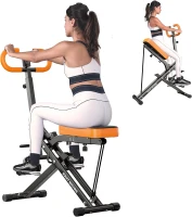 SogesHome Foldable Row & Squat Machine for Home — Full-Body Exercise with Adjustable Resistance Bands for Women, Targets Glutes & Abs, Supports 330 lbs(m-1)