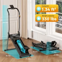 ERGOLIFE Foldable Stair Stepper – 6-Level Magnetic Resistance, Low-Noise Compact Stairmaster with 350LB Capacity(m-9)