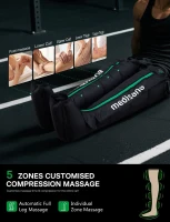 Medisana Full-Leg Compression Massager for Improved Circulation, Rechargeable Boots with 6 Modes & 7 Intensities (50–200 mmHg) — Recovery Device for Athletes, Muscle Relief & Pain Reduction(m-3)