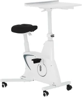 FLEXISPOT 2-in-1 Exercise Bike with Adjustable 2D Desktop — Space-Saving Under-Desk Cycle with Removable Work Surface, 300 lb Capacity, 8-Level Magnetic Resistance, Optional LCD (V9PRO/V9MAX)(m-1)