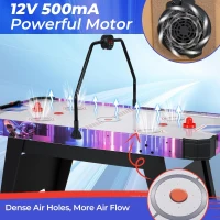 GYMAX 56 in Air Hockey Table with 12V High-Performance Motor and LED Digital Scoreboard - Includes 2 Pushers & 2 Pucks, for Home, Game Room, Office(m-4)