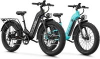 Aipas M1 Pro Adult Electric Bike — 1800W Peak Motor (110Nm), 48V 17.5Ah Removable Battery, 26"" x 4.0"" Fat Tires, Dual Suspension, 36 MPH Top Speed, 7-Speed(m-1)
