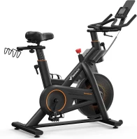 MERACH Magnetic Indoor Cycling Bike with 40 lb Flywheel, Proprietary App Compatibility, 350 lb Capacity for Home Gym(m-1)