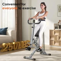 SogesHome Foldable Row-and-Squat Machine with Adjustable Resistance Bands — Compact Full-Body Home Workout, 330 lb Capacity(m-7)