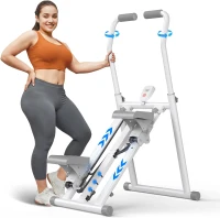 MERACH Pro Stair Stepper with 3-Level Magnetic Resistance, Adjustable Pedals & Handles, Compact Folding Cardio Climber(m-1)