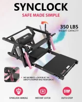 GMWD HRTQ Plate-Loaded Hip Thrust Machine, 800 lb Capacity Glute Bridge with Weight Holders and Adjustable Footboard, Heavy-Duty Butt Builder(m-2)