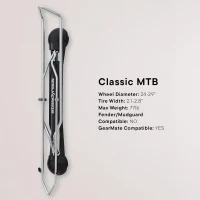 Steadyrack MTB Wall Rack — Original Vertical Bike Storage for Wide-Tire Mountain & eMTB Bikes, Pivoting Space-Saver, Heavy-Duty Steel for Garage, Apartment or Home(m-2)