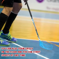 Leyndo 6-Pack Floorball Sticks – 95 cm (37.4"") Round Alloy Shaft Floorball Hockey Sticks, Red & Blue(m-6)