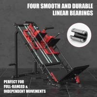 SPART 5-in-1 Iso Leg Press & Hack Squat Machine with Linear Bearings, Calf Raise and Band Pegs — Commercial-Style Lower-Body System(m-4)