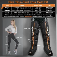 Sequential Air Compression Recovery System (Large) - Full-Leg Professional Compression Boots for Rapid Recovery & Circulation Support, Zip-On Design(m-3)