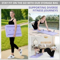 JANUA 5-in-1 Pilates Reformer Sliding Board - Foldable Home Pilates Set with Added Push-Up & Pilates Bars(m-5)