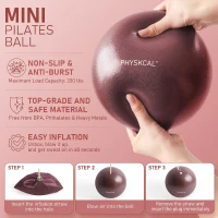 Home Pilates 15"" Ring Kit with Core Ball + 3 Mini Bands & 2 Flex Bands — Pilates Mat Essential by PhysKcal(m-4)