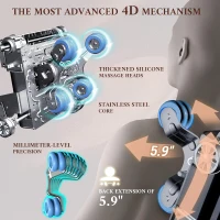 4D Full-Body Massage Chair Recliner with Zero Gravity, 53.14"" SL Track, Voice Control, Electric Calfrest Extension, 12 Auto Modes, USB-C, Bluetooth Speakers & 7"" TFT Screen(m-3)