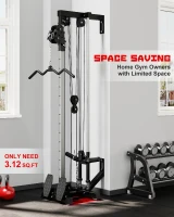 GOIMU WM1 Wall-Mounted Cable Station — 17-Position High & Low Crossover with Removable Footplate for Home/Garage Gyms(m-4)