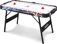 Portable Folding Air Hockey Table with Reliable 12V Motor and Digital LED Scorer — Includes 2 Pucks & 2 Strikers, Great for Families(m-1)