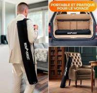 Newverest 70"" x 35"" Poker Table Top — Texas Hold'em Mat for Up to 10 Players with Zipper Storage Bag, 8 Coasters & Gift Box(m-4)