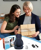 COMFIER Shiatsu Neck & Back Massager with Heat - Tapping and Deep-Tissue Kneading, Adjustable-Height Neck Rollers, Compression & Vibration Chair Pad for Full-Body Relief(m-7)