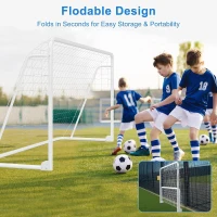 MOPHOTO Foldable Soccer Goal — Multiple Sizes (6x4, 8x6, 10x6.5, 12x6, 16x7, 18.5x6.5, 21x7, 24x8) for Backyard Training & Adult/Teen Practice(m-3)