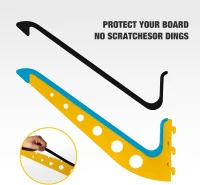 5-Board Wall-Mounted Rack for Surfboards, Wakeboards and Snowboards – Adjustable Wall Hangers for Display & Storage(m-4)