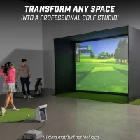 GoSports Golf Simulator Enclosure Kit with Frame and HD Impact Screen – Options: 10x8, 12x9, 14x8 ft(m-2)