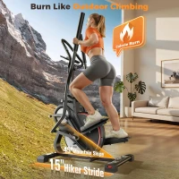 YOSUDA 3-in-1 Elliptical Trainer – Elliptical, Cardio Climber & Stair Stepper with 45° Incline, 15.5"" Stride, 16 Resistance Levels and Quiet Magnetic System(m-3)