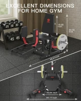 HVO Abductor/Adductor Machine — Inner & Outer Thigh and Glute Trainer with 6-Level Gear System(m-8)