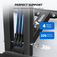 MERACH Deep Squat Trainer for Women — Adjustable Glute & Core Strengthener, Leg Workout and Push-Up Assistance for Home Gym(m-5)