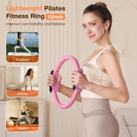 13-Piece Pilates Home Kit with 13-inch Ring, 10-inch Exercise Ball & Multi-Level Resistance Bands – Complete TPE Pilates Set for Beginners and Advanced(m-2)
