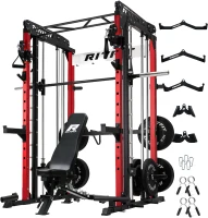 RitFit M1 / M1 Pro Smith Machine with Integrated Cable Crossover — Multi-Function Power Cage for Home Gyms(m-1)